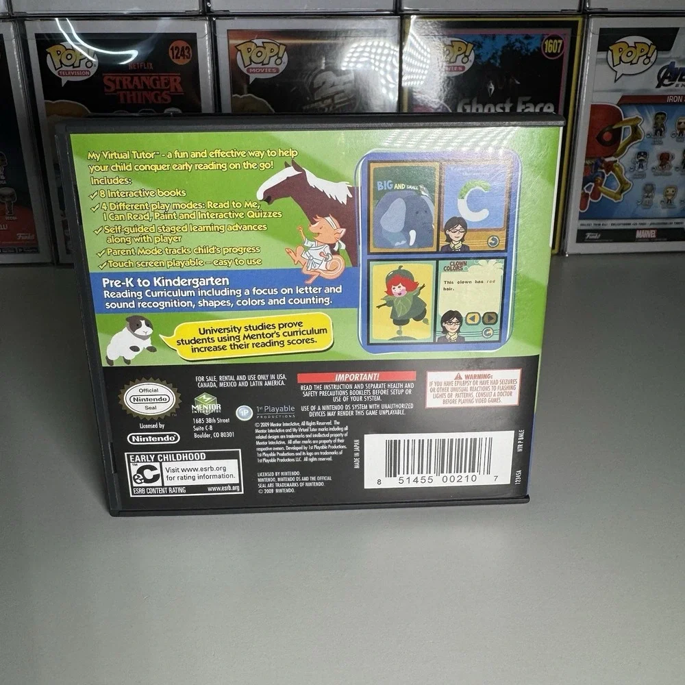 MY VIRTUAL TUTOR: READING K TO‎ 1ST GRADE | NINTENDO DS | TESTED